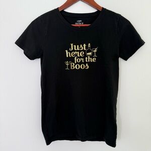J Crew “Just Here for the Boos” Graphic T-Shirt Collector Tee Size XS